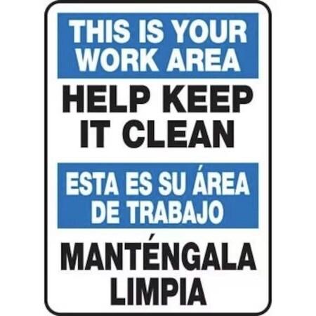 Accuform BILINGUAL Safety Sign THIS IS SBMHSK945VA SBMHSK945VA